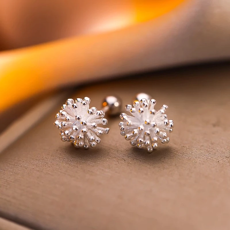 合金耳饰 蒲公英耳钉女精致养耳洞睡觉免摘耳环2025新款爆款耳饰