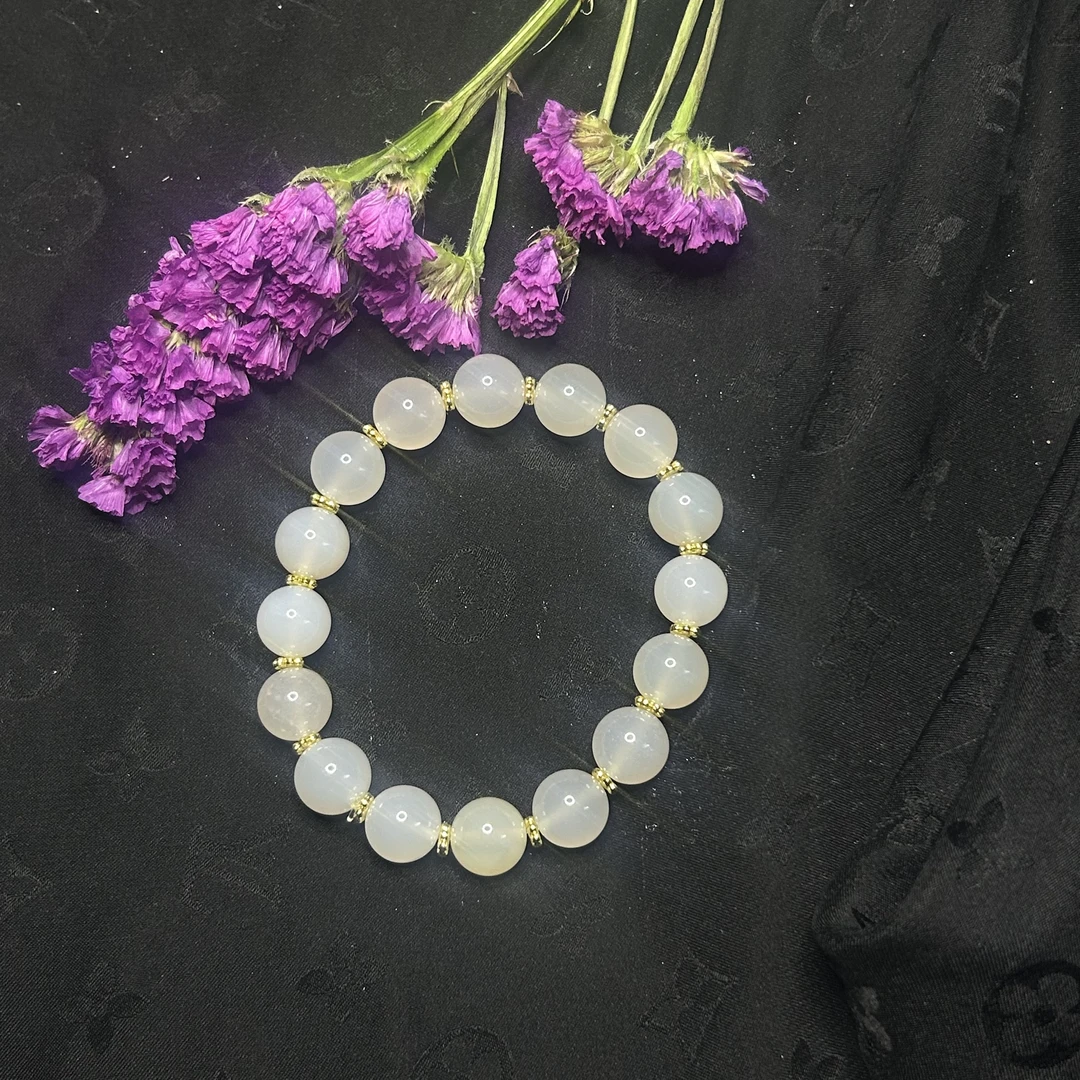 【玉合缘】天然精品玛瑙玉髓冰透玉髓手串-多样性发一 1162