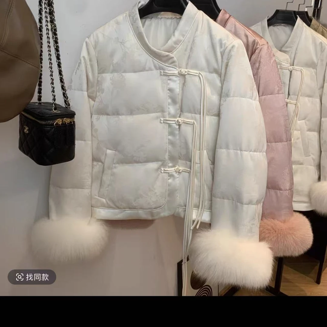 1201亏钱清货国风新中式流苏盘扣加厚棉衣外套