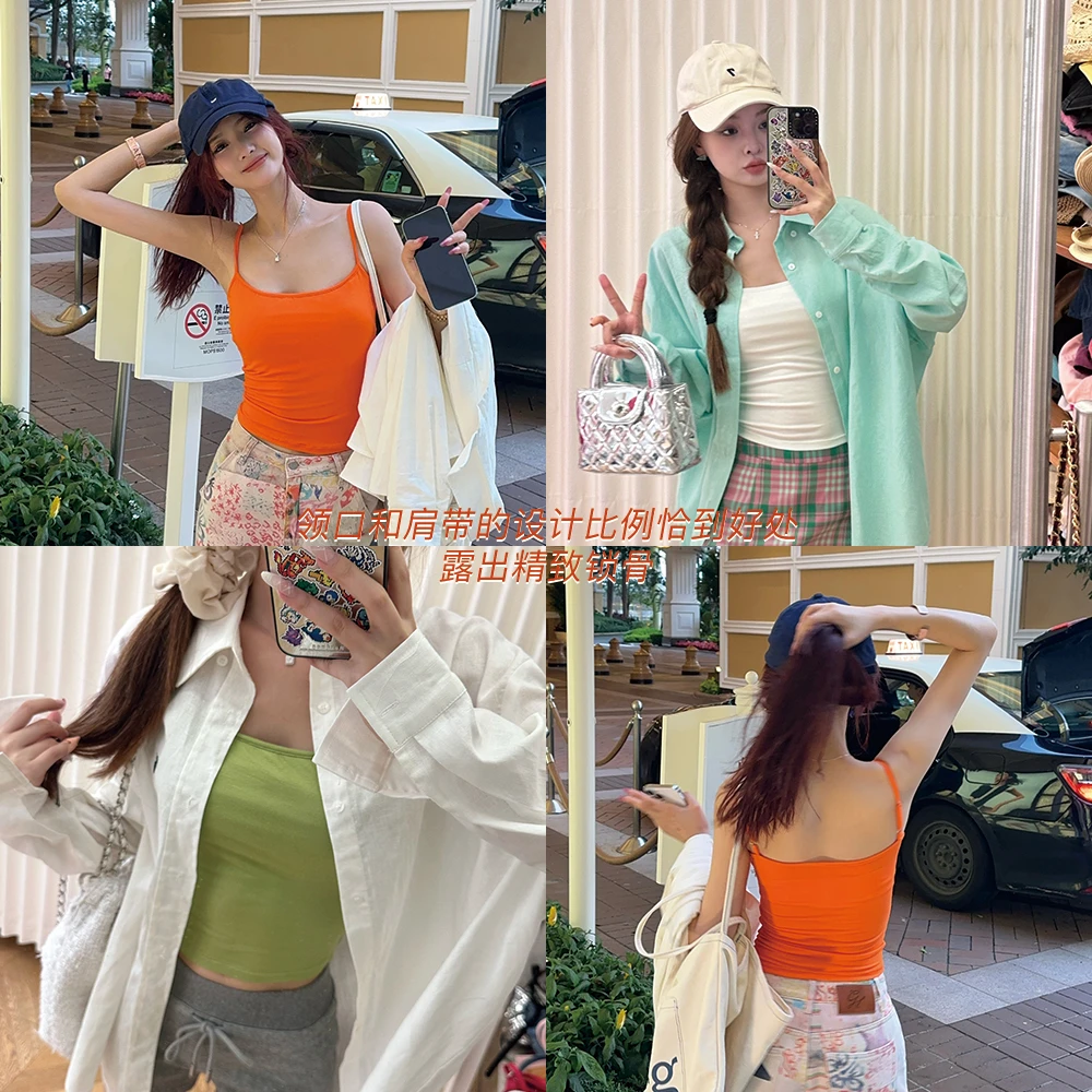 CHICHEN 好穿两个字说累了的彩色吊带