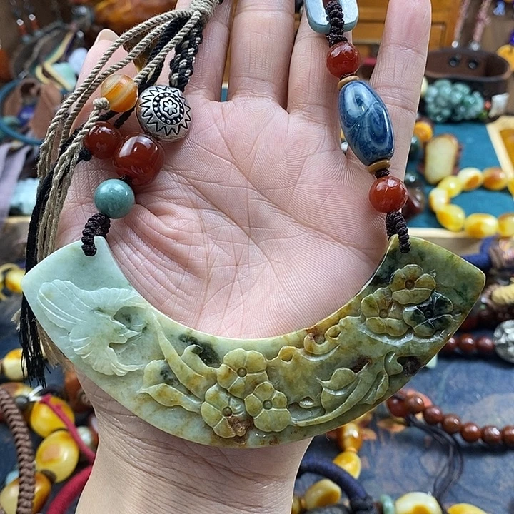 翡翠未镶嵌项链项链