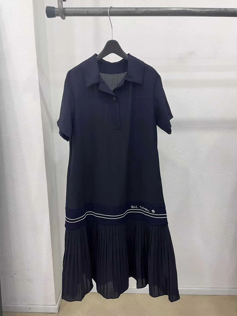 [老板娘专属]双层领针织拼接连衣裙