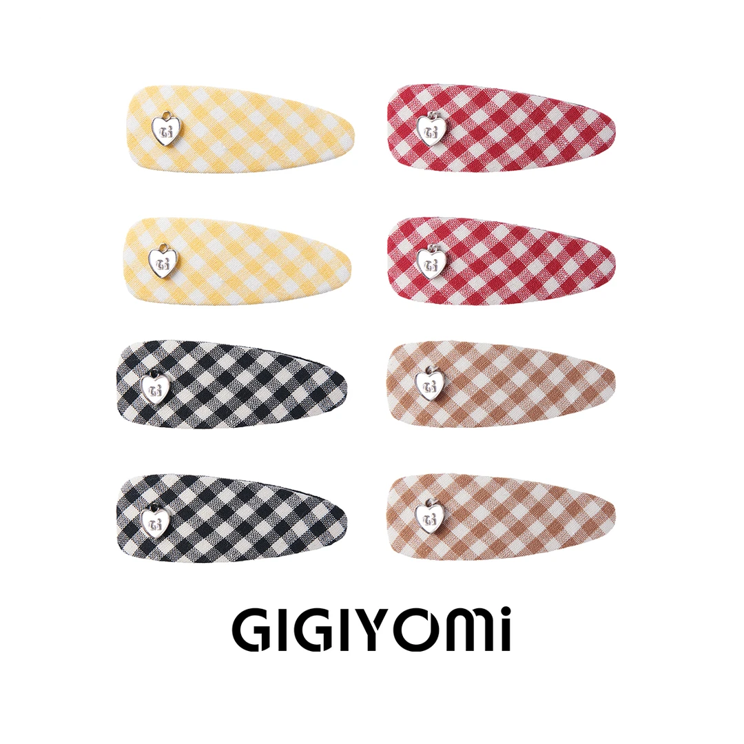 GIGIYOMi韩国小众设计可爱气质简约百搭方格格子棋盘格发夹BB夹