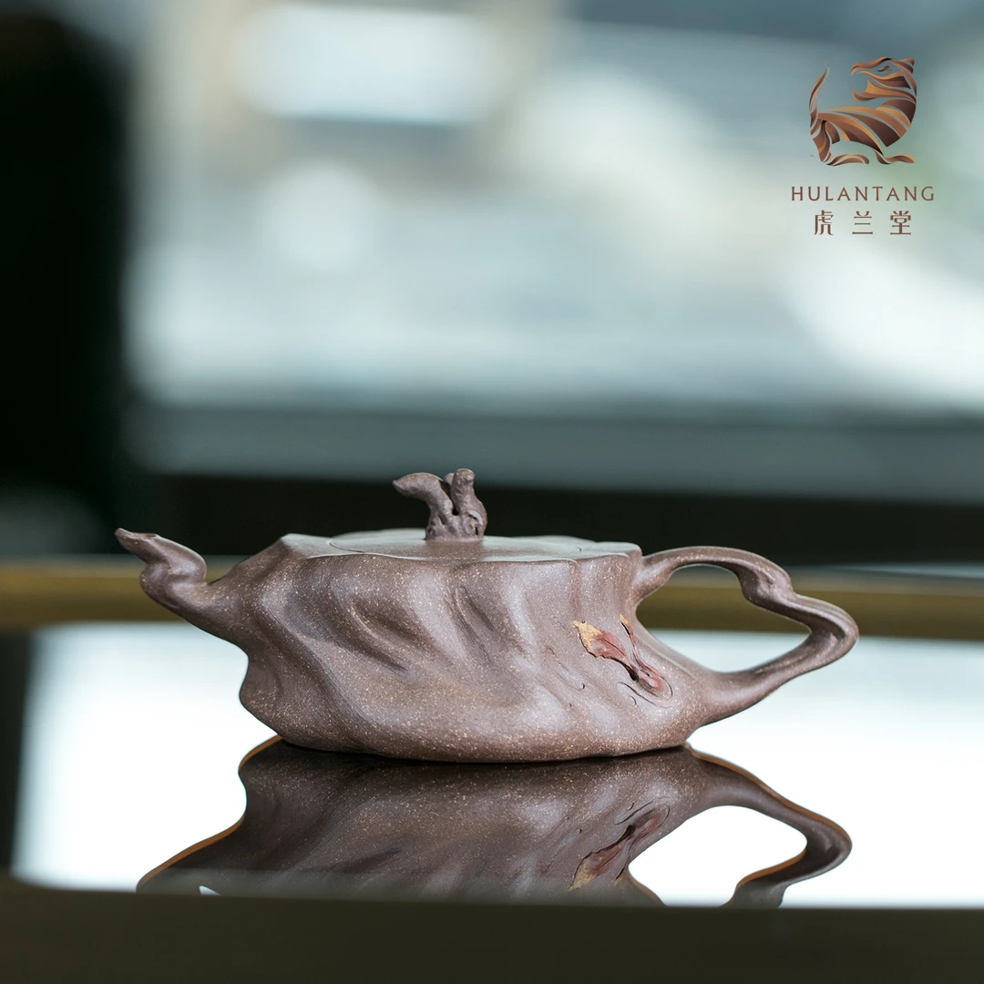 虎兰堂李琴流年矮树桩160CC段泥花货宜兴紫砂壶