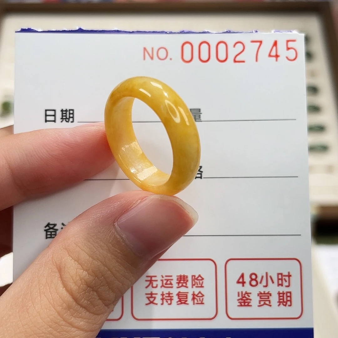 未镶嵌戒指翡翠翡翠戒圈14港