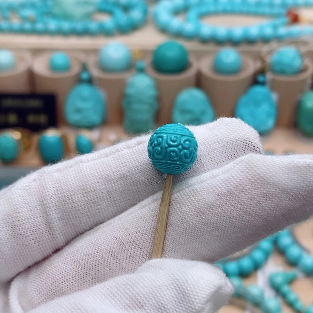 绿松石未镶嵌珠宝奇石10.6mm