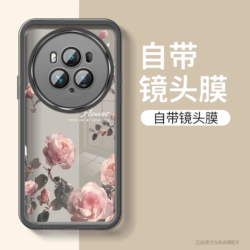 玫瑰花适用荣耀magic6手机壳防滑护镜魔术6pro透明全包镜头膜至尊