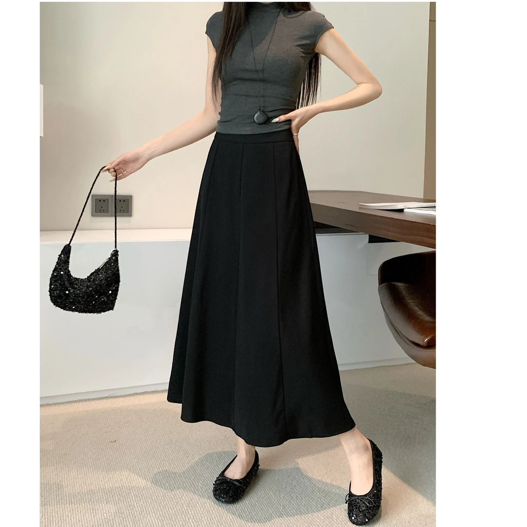 8027-春夏新款女装显瘦微胖大码小众设计半身裙