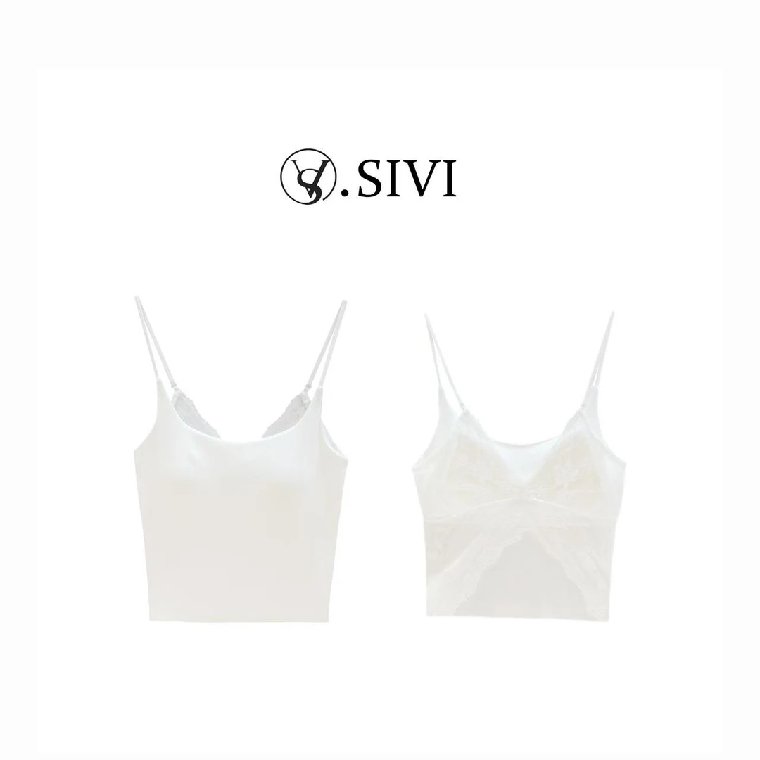 熙薇【百搭背心】2025夏季新款轻奢白色简约设计师舒适美背H3006