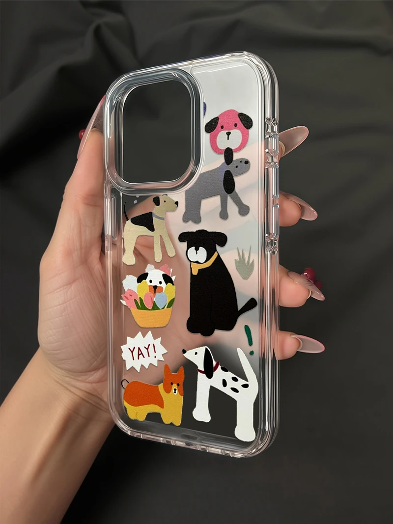 可爱小狗适用苹果iPhone16pro14小米15华为80手机壳12太空壳软壳x