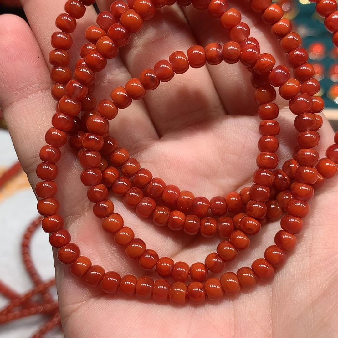 南红玛瑙未镶嵌手链