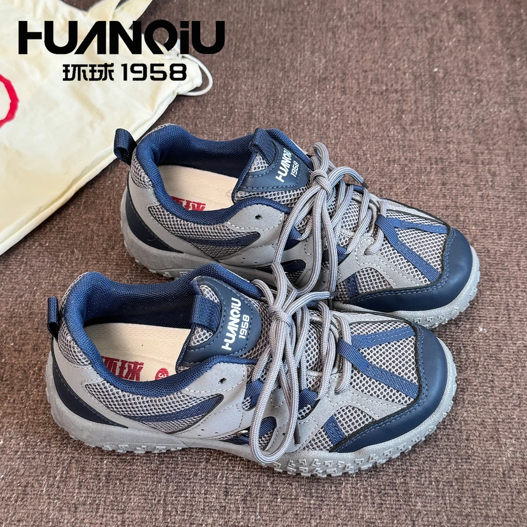 HUANQIU/环球2025秋季新款网面防滑运动鞋时尚百搭休闲鞋网红女鞋