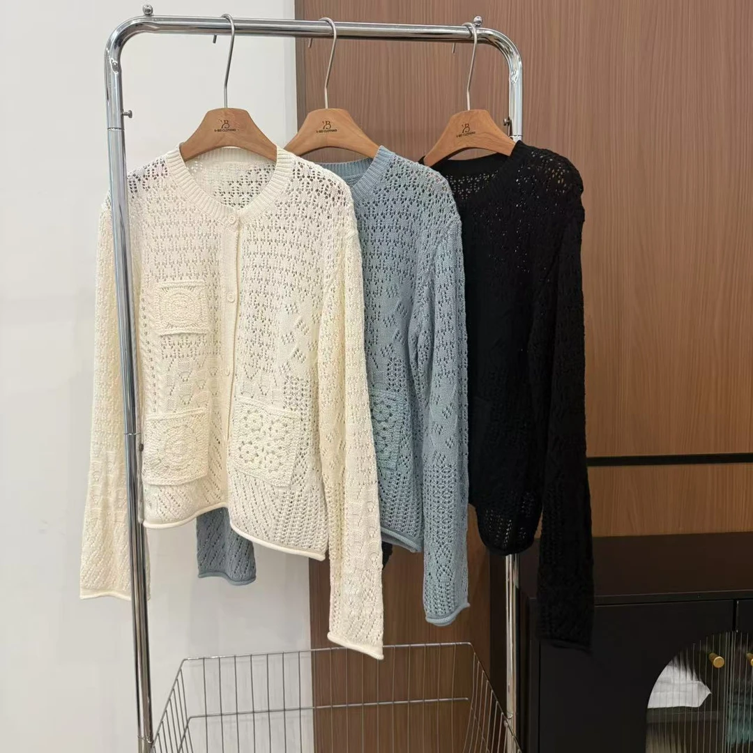 【只出不进-浮浮款】三色镂空外套 A073