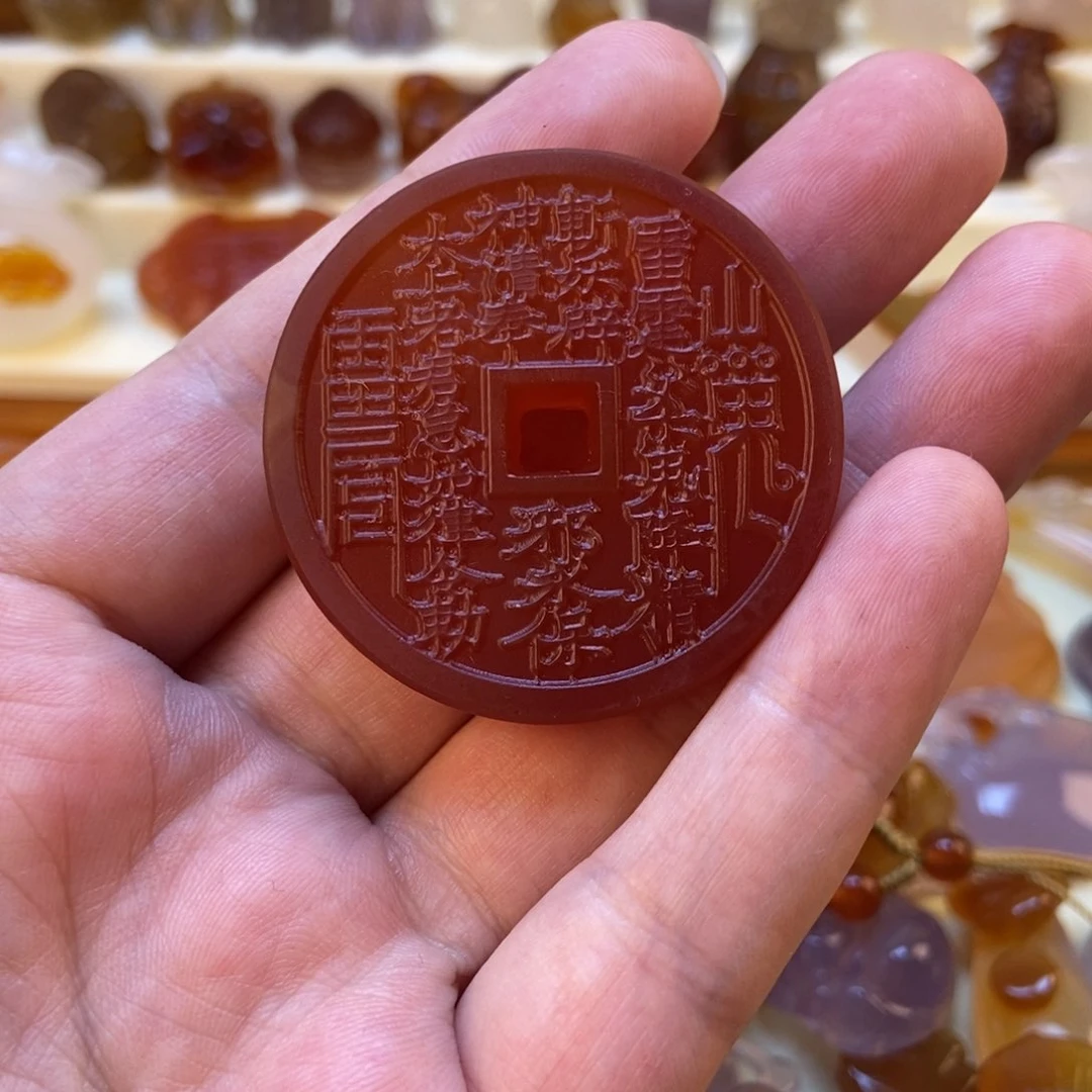 玛瑙/玉髓吊坠(赠链)未镶嵌心*