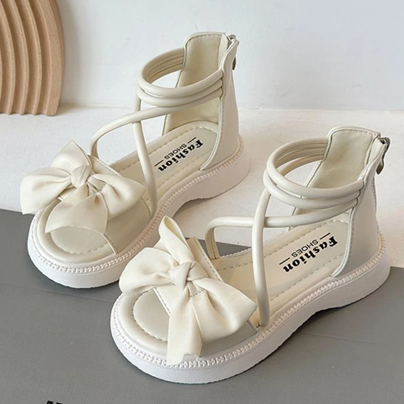 女童凉鞋夏款2025新款夏季儿童韩版公主沙滩鞋时尚百搭平底软底鞋