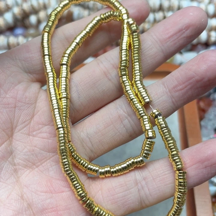 玛瑙/玉髓合金珠宝半成品一条4mm黑胆石隔片