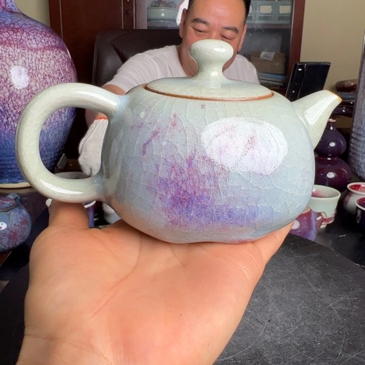 整**庄牛家钧窑牛自恒老师钧瓷壶