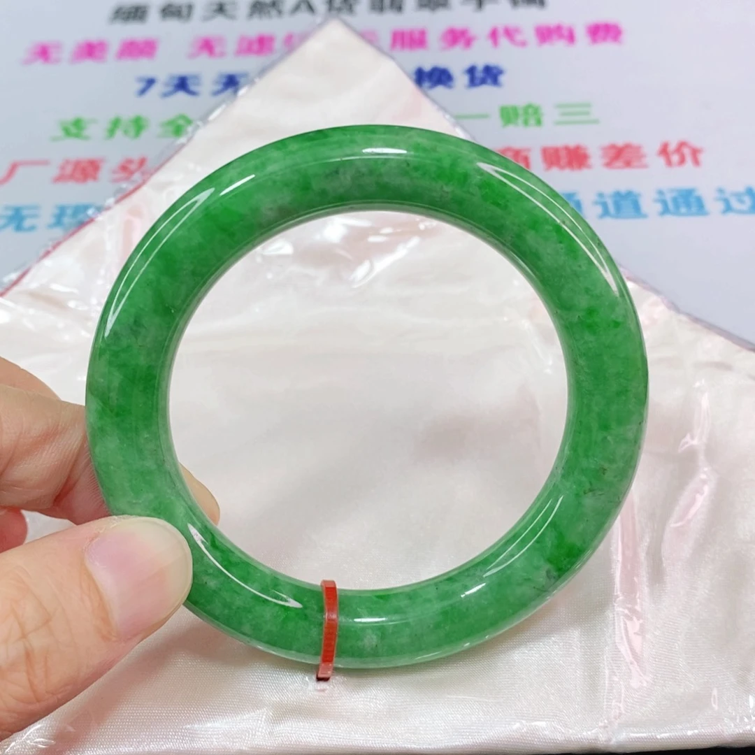 未镶嵌手镯翡翠哈****菲54-56圈口圆条