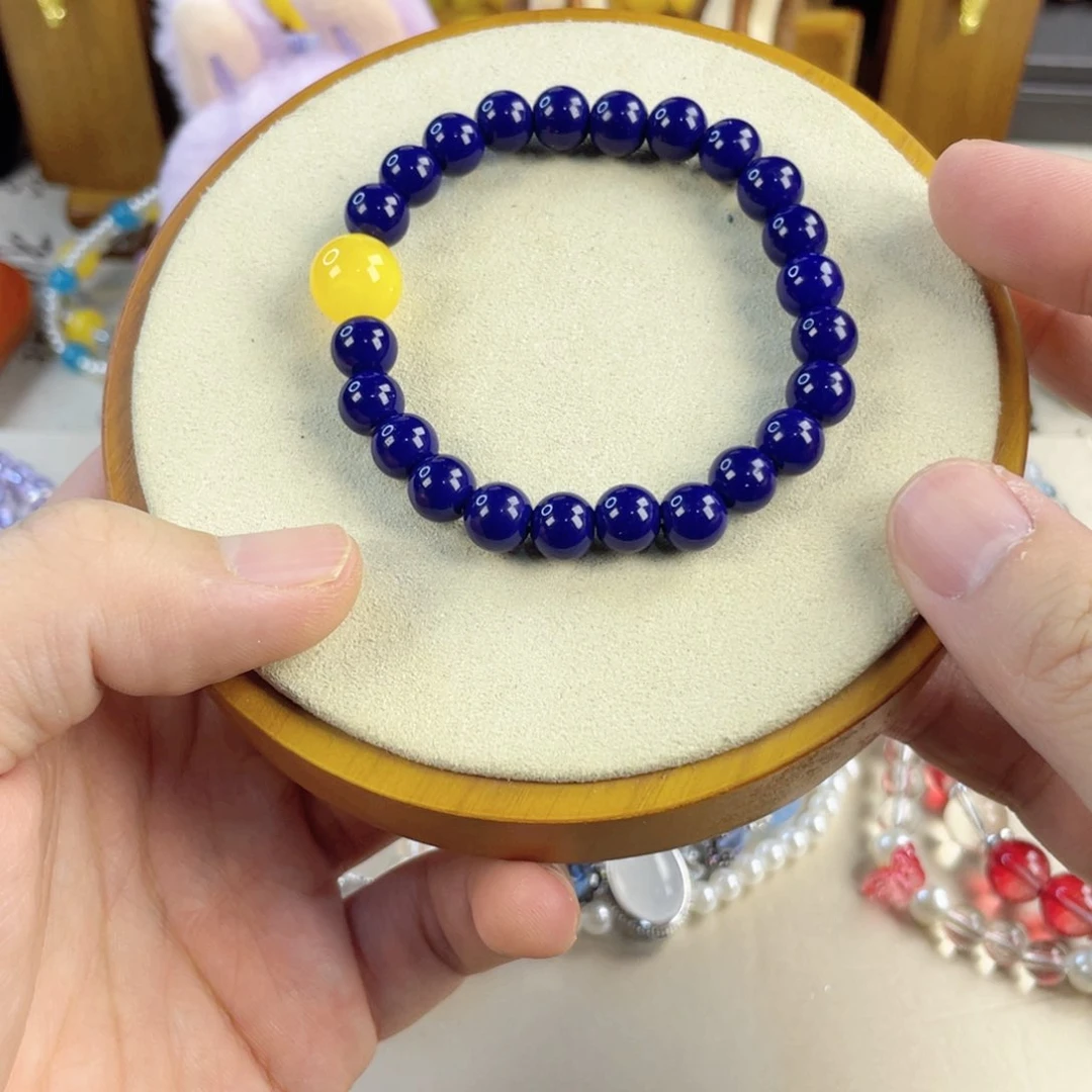 青金石手饰银S925镀金镶嵌