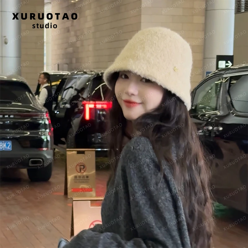 XURUOTAO【圈圈纱渔夫帽】韩系羊羔毛百搭时髦气质渔夫帽 T5613