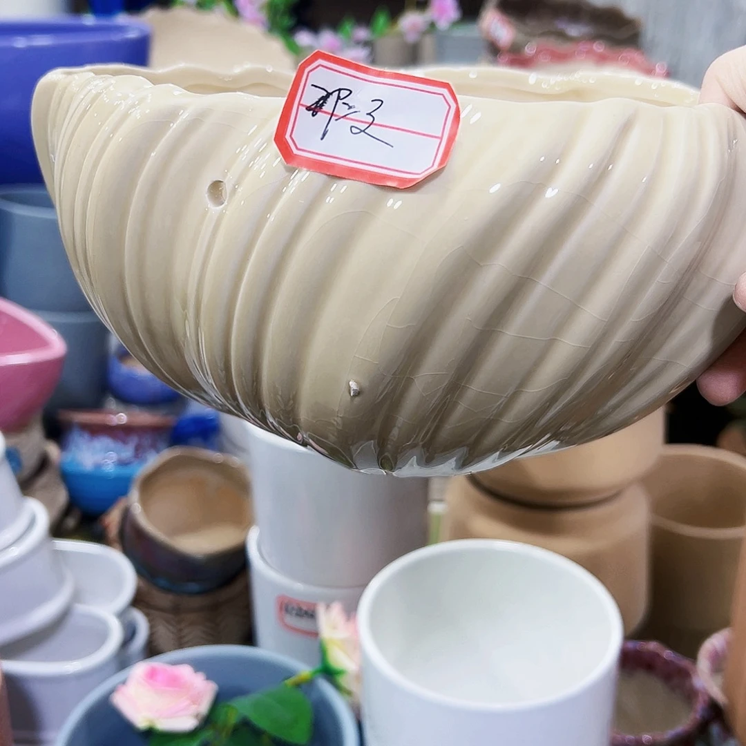 外贸尾单陶瓷花盆凑大的10米包邮