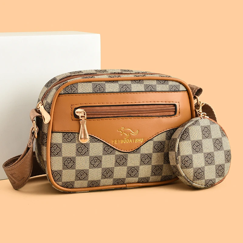 【长20高15厚7cm】女士欧美斜挎包单肩小包包印花韩版中老年