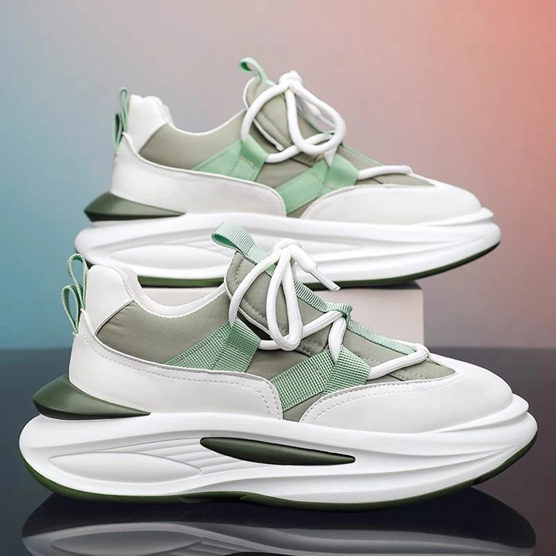 欧伦啄木鸟EUROTUCANO男鞋新款时尚休闲运动鞋男士厚底增高老爹鞋