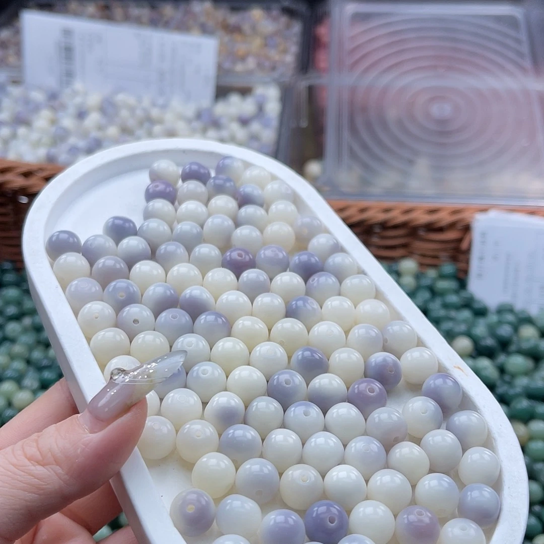 白玉菩提吊坠c10mm/100+10颗