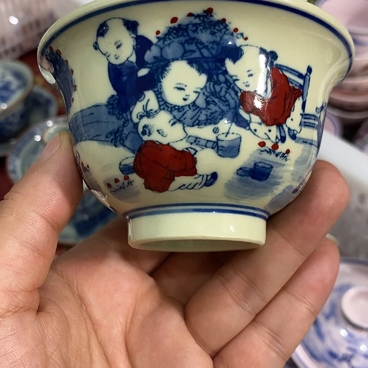 摆件陶景德镇陶瓷主人杯1345