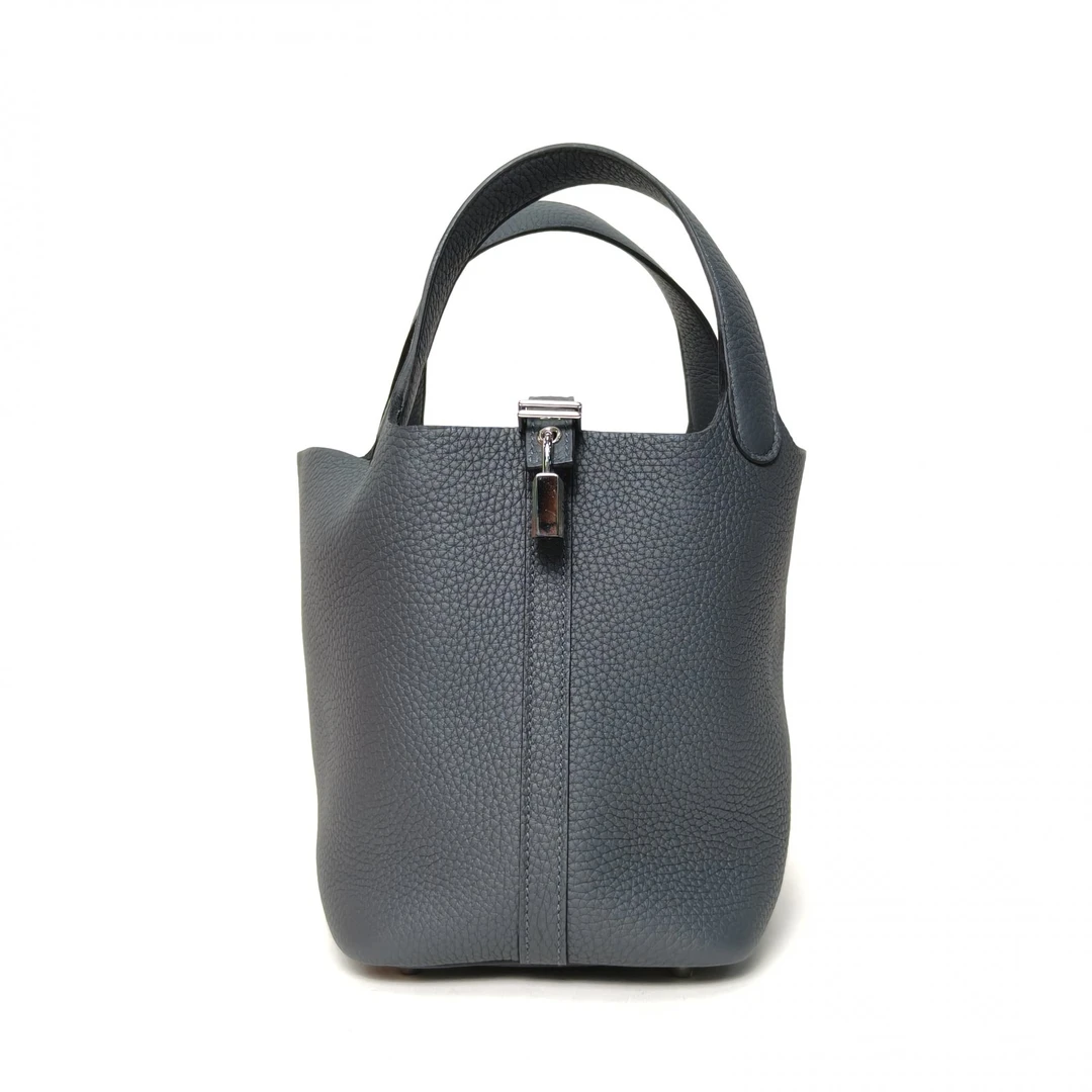 99新 Hermes/爱马仕 【双双】18 菜篮子 H0朦胧灰 TC皮 K 2025