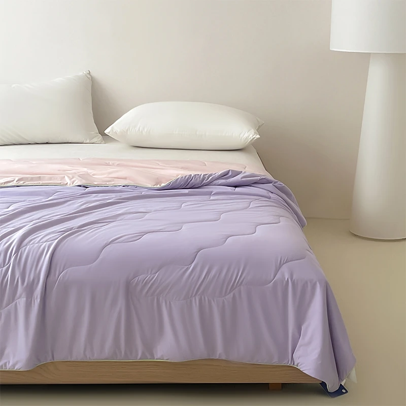 新款夏凉被空调被凉感丝夏被凉感被单双人薄被子可机洗