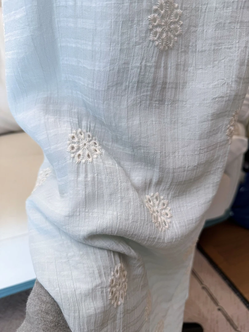 蘑菇旗袍《Baby蓝》旗袍显瘦气质夏季少女长款日常