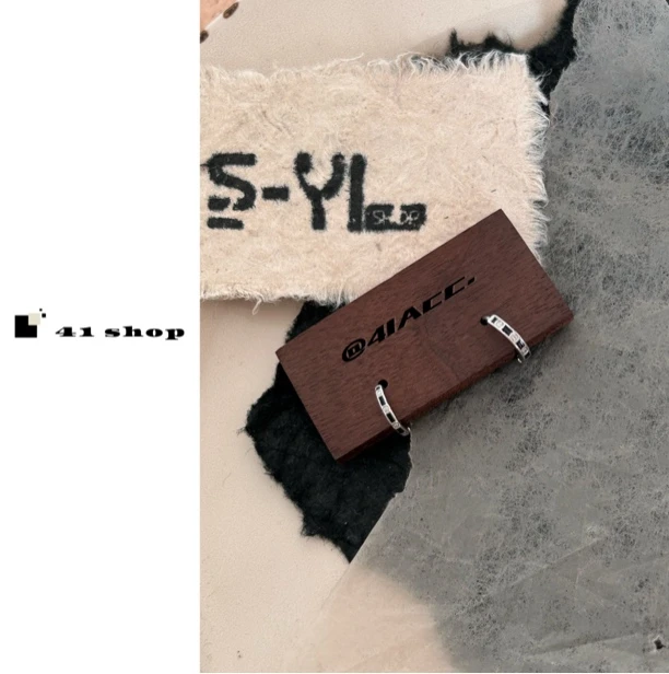 铜合金合成锆石耳饰 B无编号黑色气质法式小众冷淡风滴釉耳环