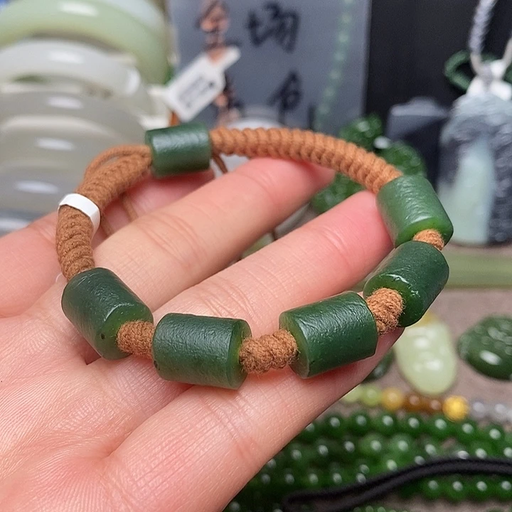 和田玉未镶嵌手链