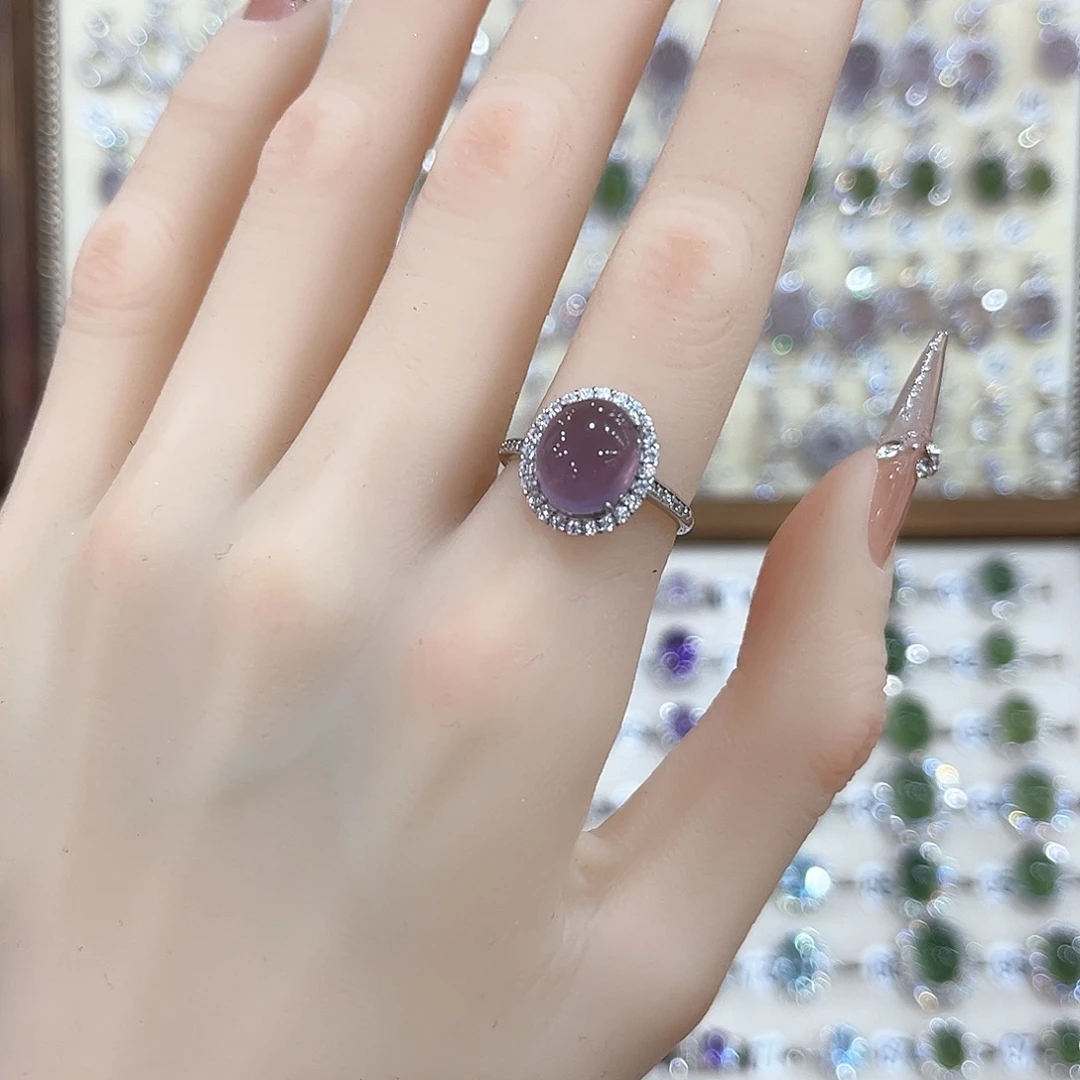 王***木戒指萤石银S925镶嵌