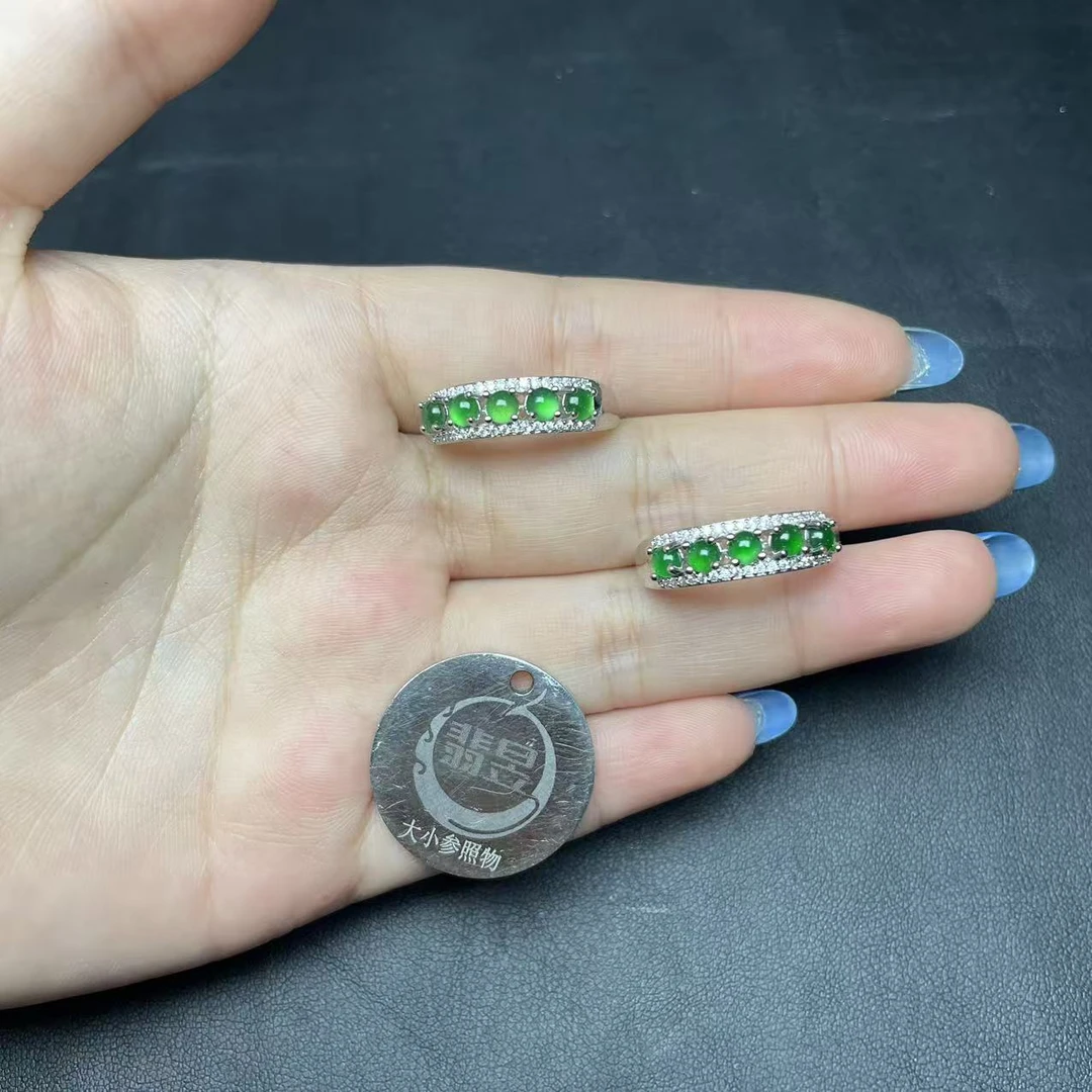 翡昱-N78-66967-天然A货翡翠戒指-多样性发其一D