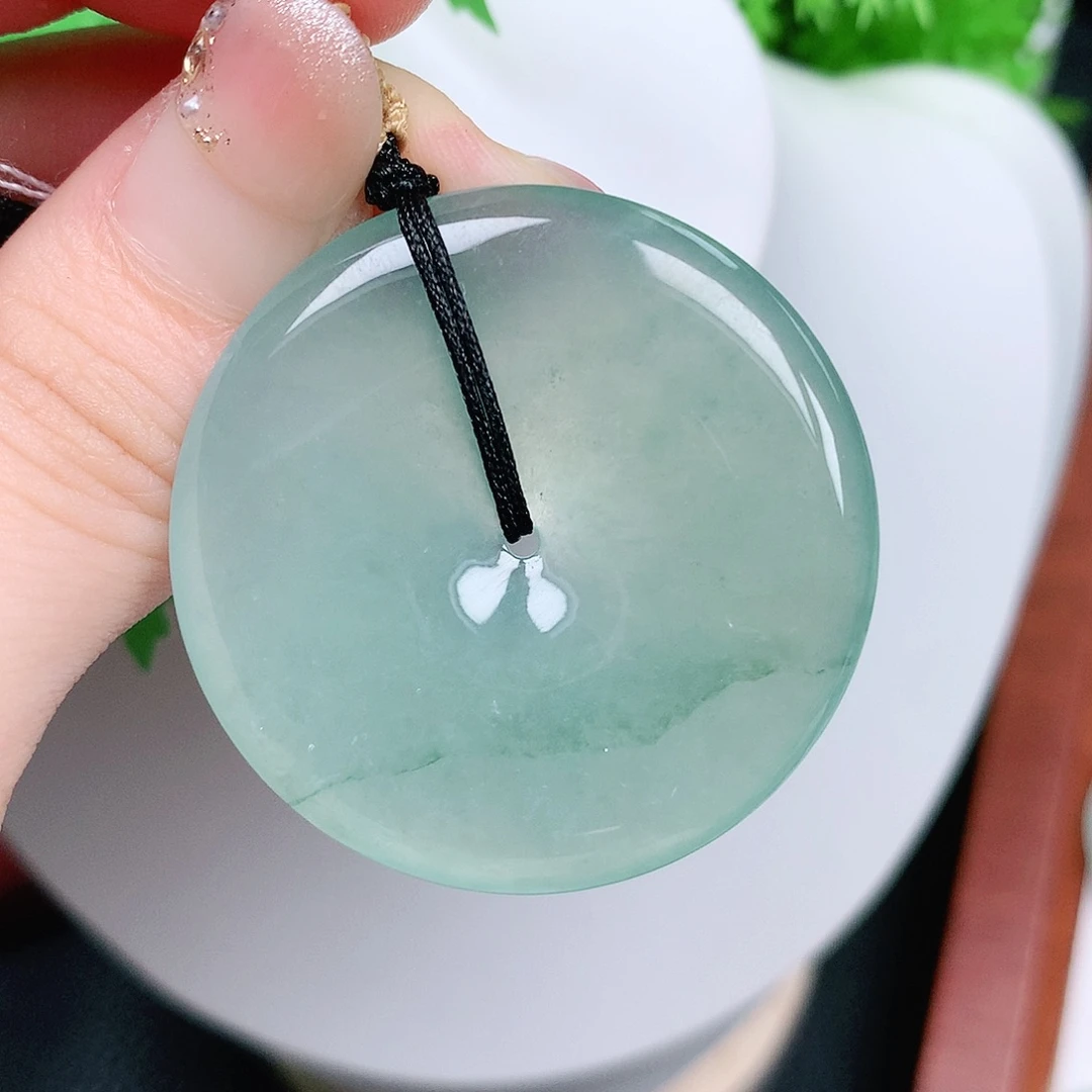 翡翠未镶嵌颈饰平安38-5.6