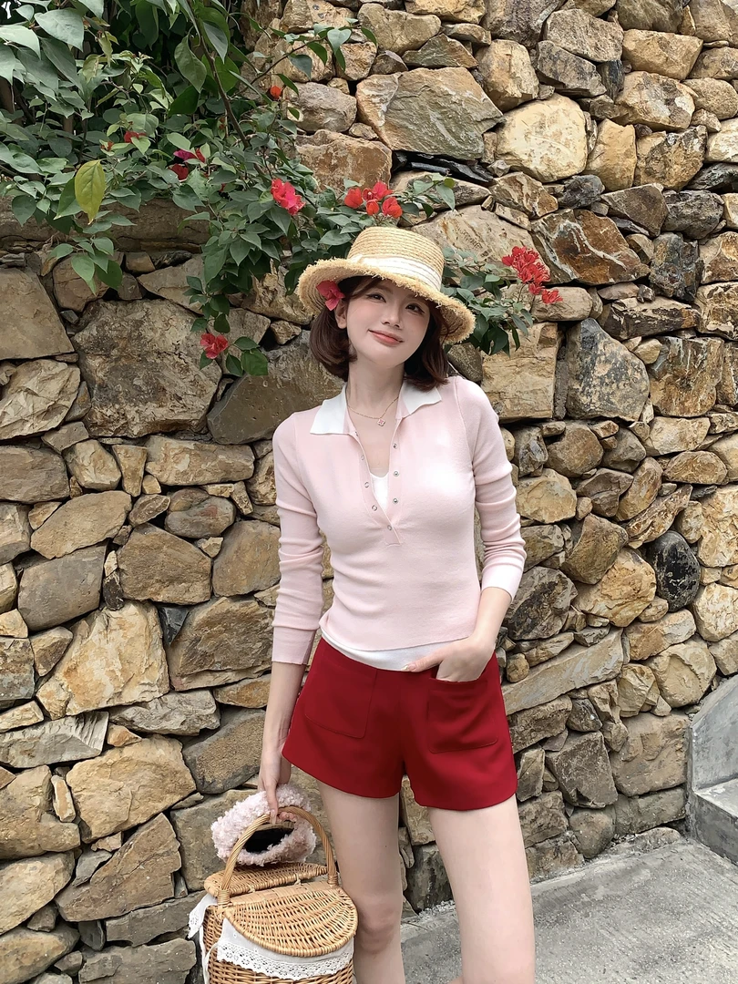 【芝士Cheese】塞特艺术 气质时尚修身翻领春季新款设计感百搭上衣