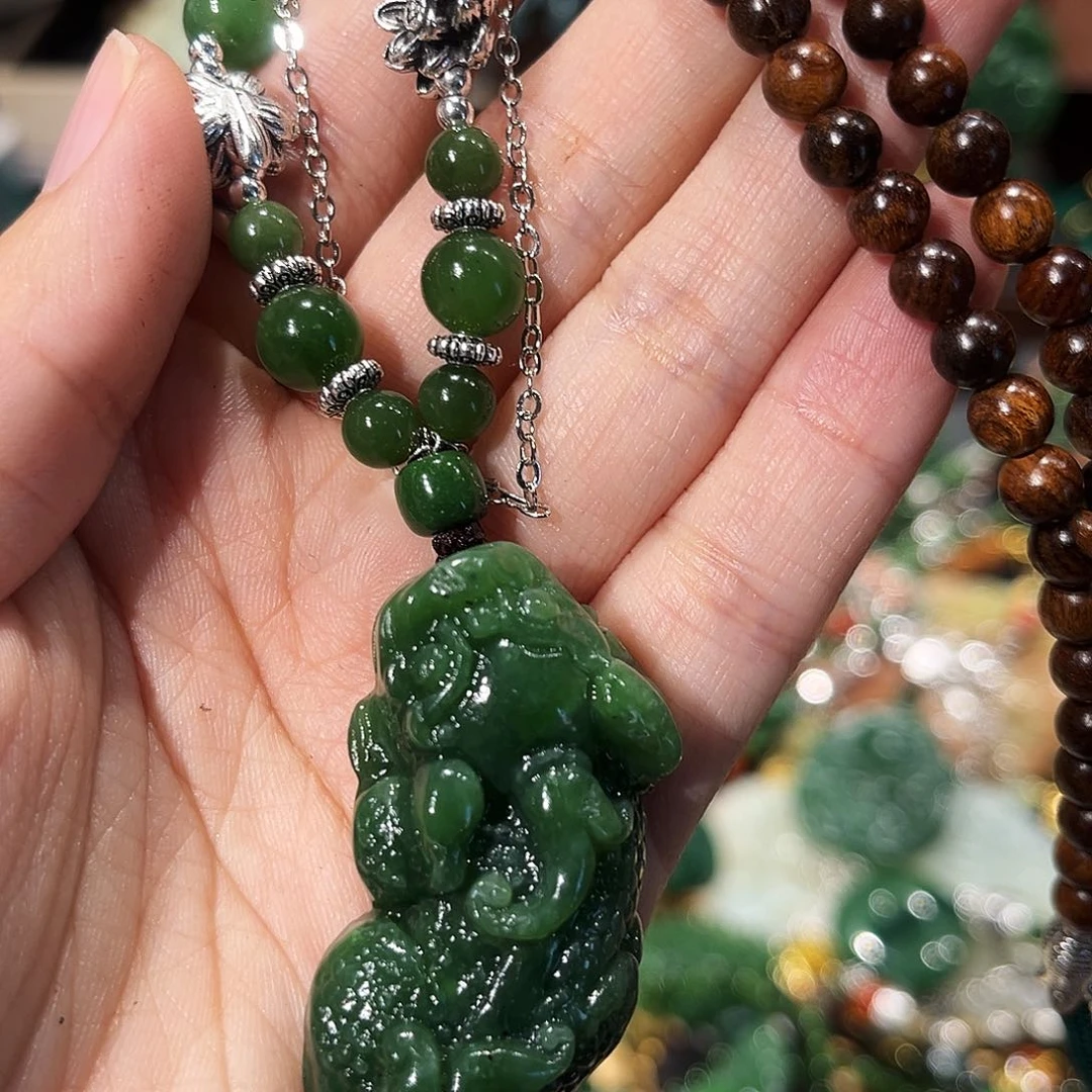 未镶嵌岫玉毛衣链