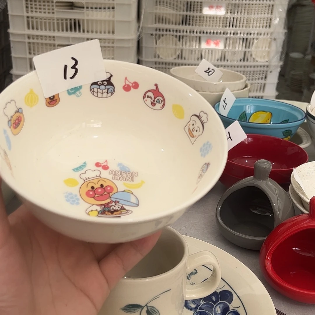 白瓷13面包超人面碗