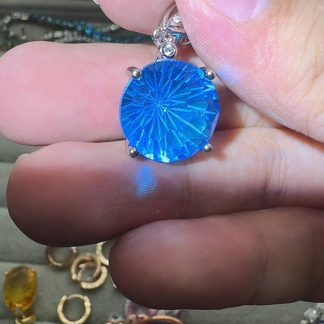 银S925镶嵌戒指水晶