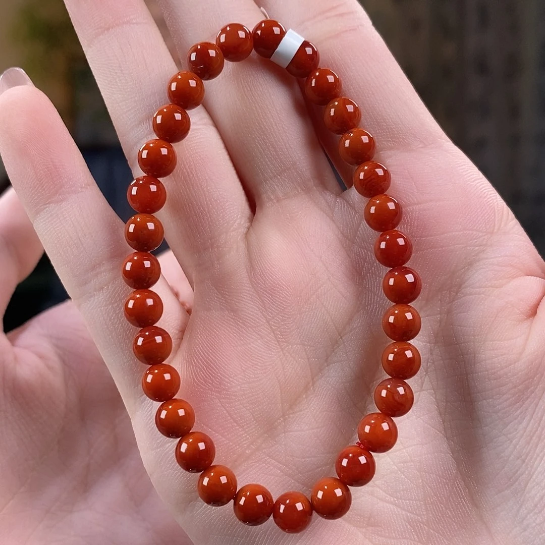 南红玛瑙未镶嵌手串原矿6mm
