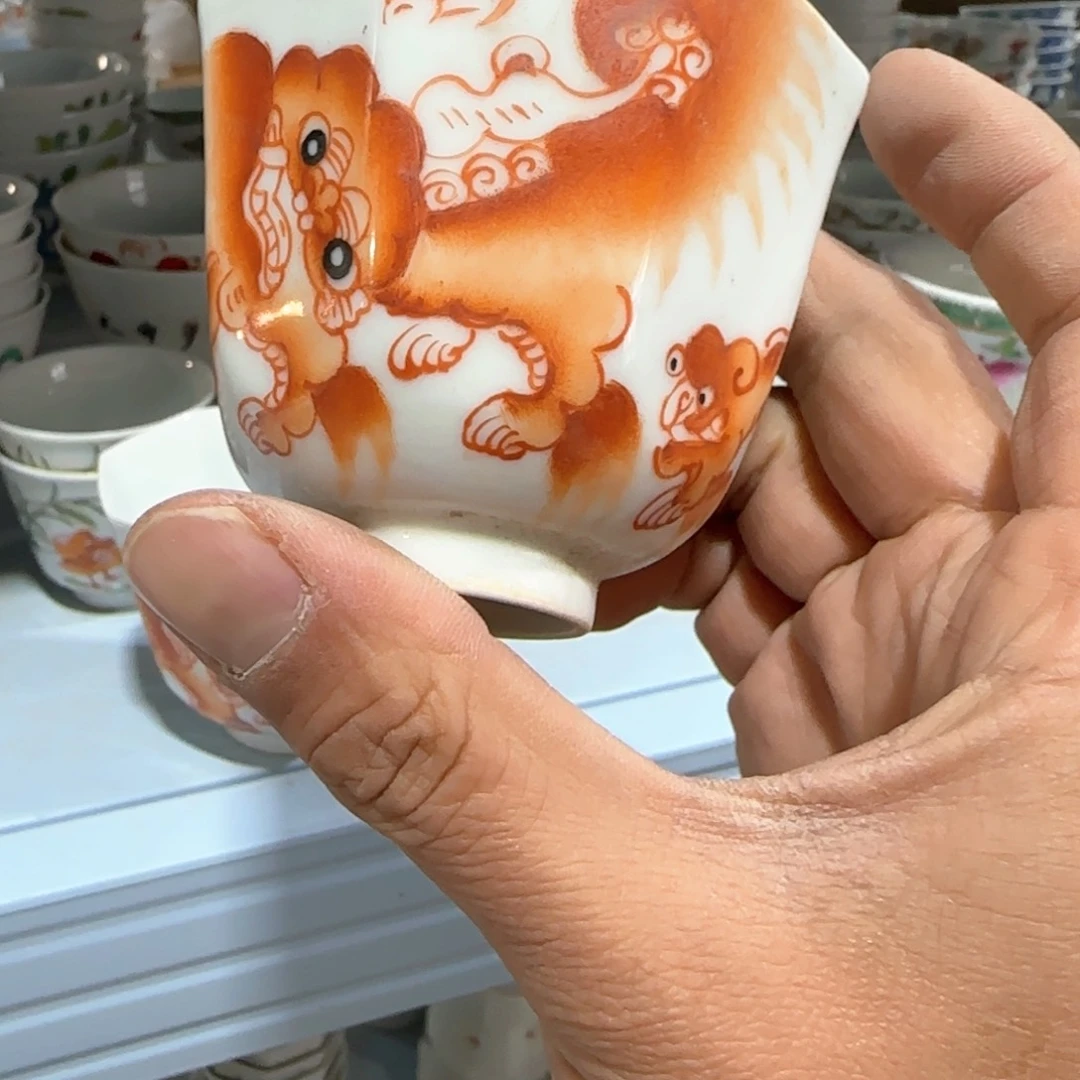 瓷片摆件手绘瓷器处理