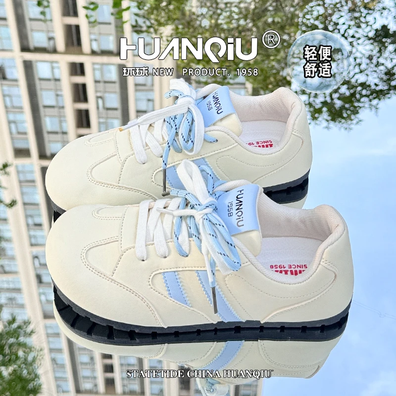 环球软底薄款丑萌芒果头透气德训鞋女款夏季学生百搭高颜值泡芙鞋