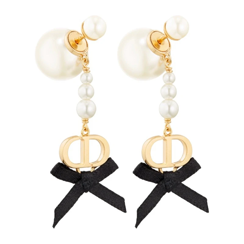 铜合金仿珍珠耳饰 俏皮蝴蝶结耳环早春系列新款猪鼻耳饰