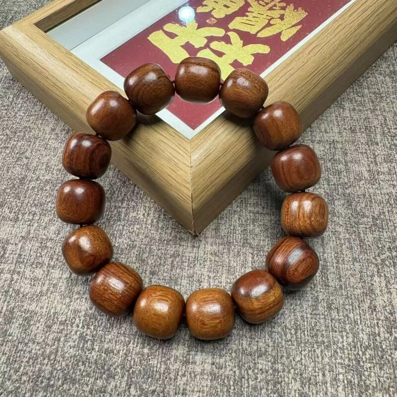 黄花梨1.5老型桶珠单圈文玩手串huali 1088