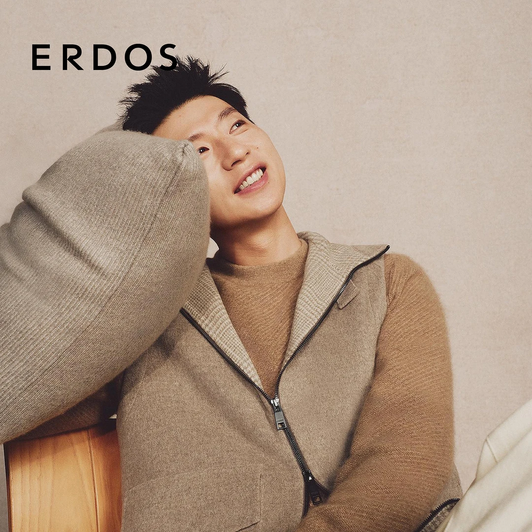 【马龙同款】ERDOS 男装纯羊毛马甲25秋冬新品老钱风拉链保暖开背心