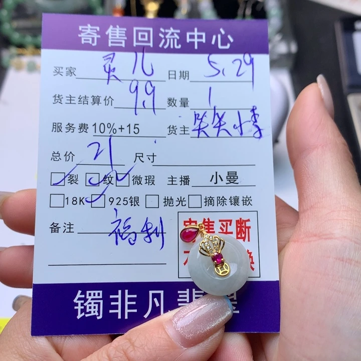 翡翠银S925镶嵌颈饰灵**2