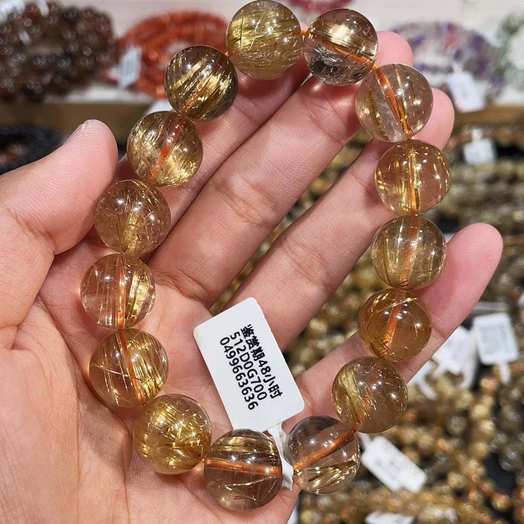 未镶嵌手链发晶顺发钛晶14.8mm