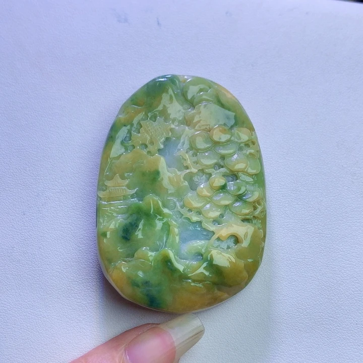 颈饰未镶嵌翡翠山水